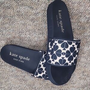 Kate Spade OLYMPIA  Navy and White Floral Sandals